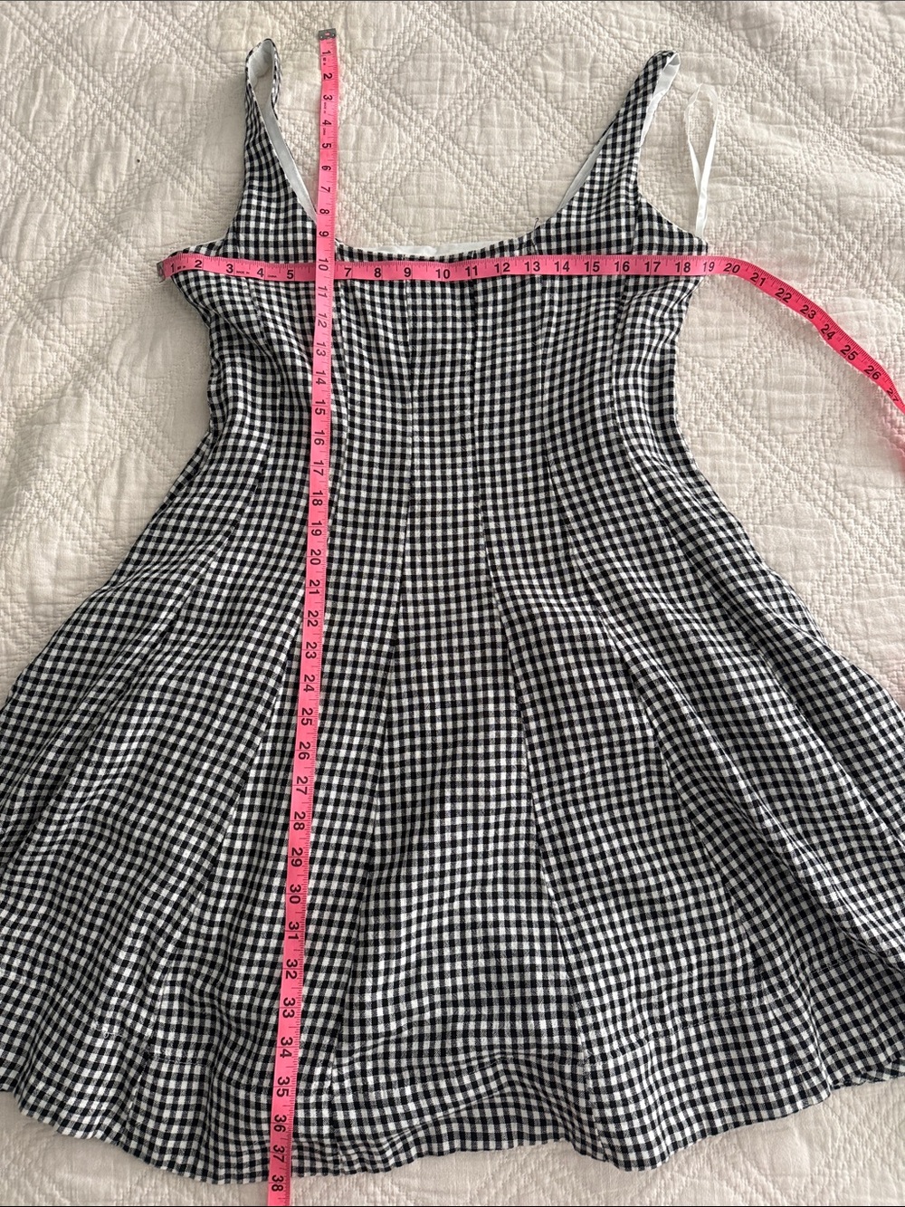 Bailey 44 Black and White Gingham Checkered Midi Dress Size 8 NWOT - Picture 12 of 14